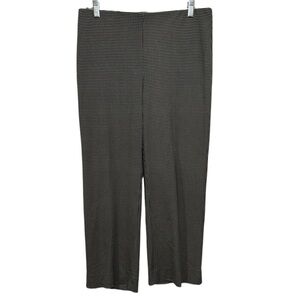 Chico’s Houndstooth pull on crop capri pant elastic waist womens 6 black white